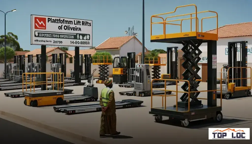 locação de plataformas elevatórias em Oliveira