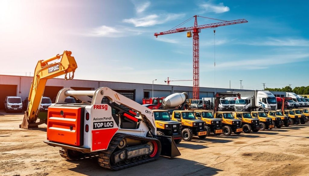 equipamentos de construção civil para locação, top loc