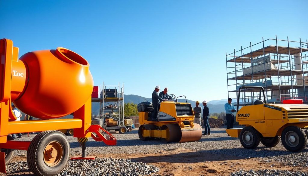 locação de betoneiras compactadores e andaimes