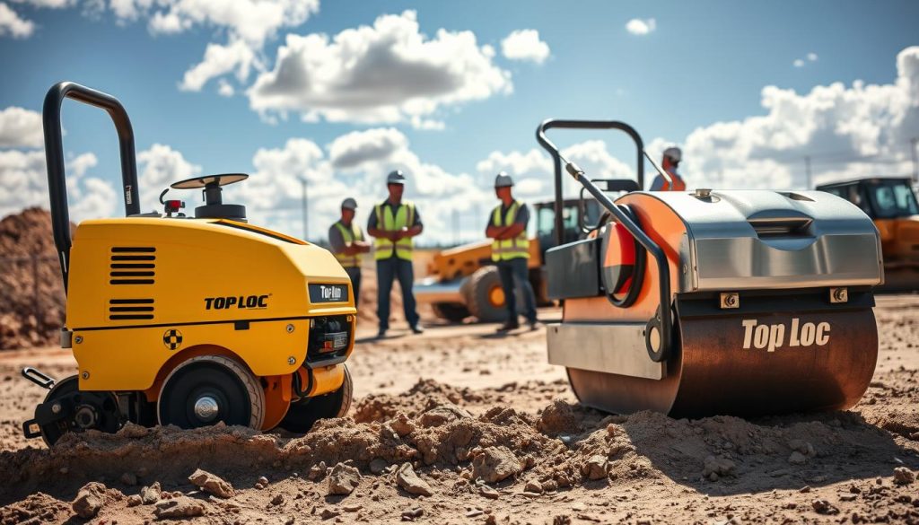 locação de compactador sapo e placa vibratória